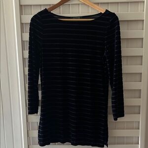 Lauren Ralph Lauren Black Striped Long Sleeve Top